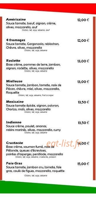 La Pizz Nocchio — carte page 2