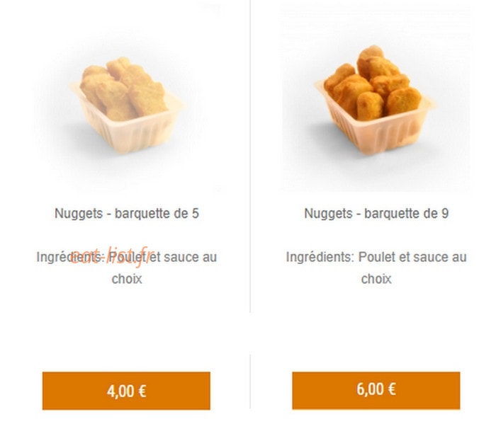 Chez Nab's — carte page 1