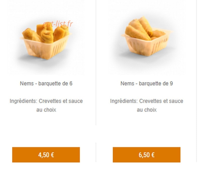 Chez Nab's — carte page 3