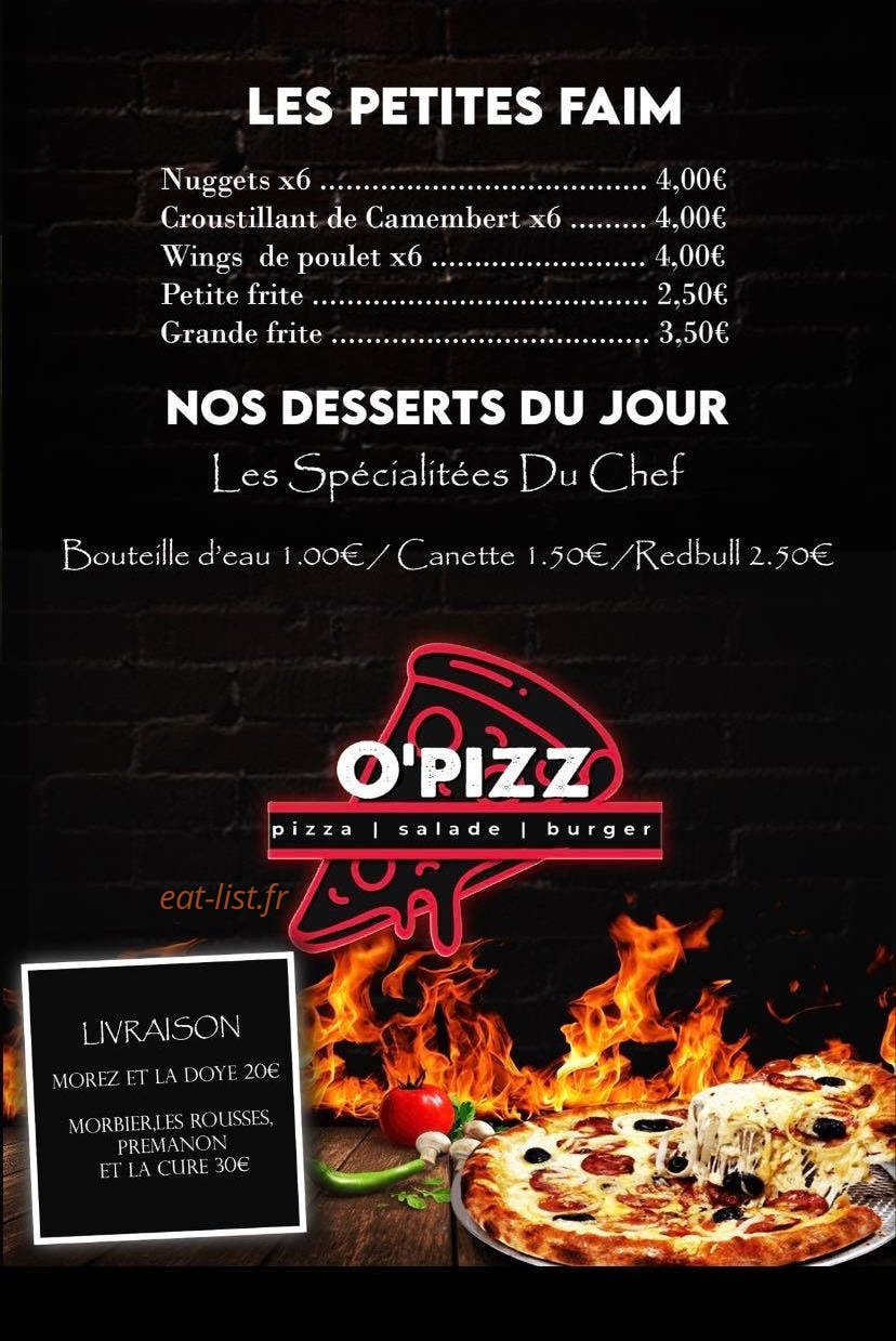 O'Pizz — carte page 3