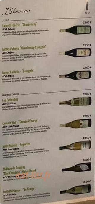 Chez Jup's — carte page 2