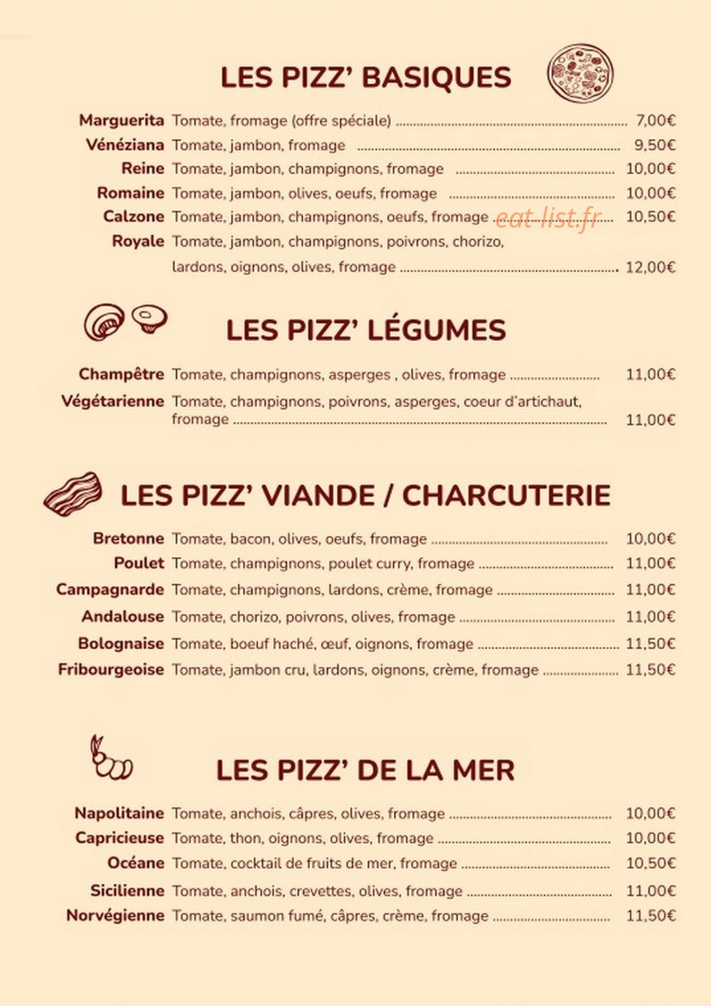 Pizz'à Steph — carte page 2