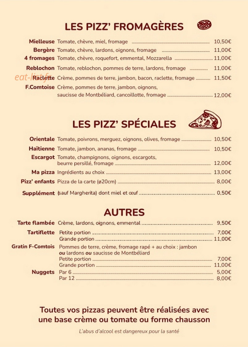 Pizz'à Steph — carte page 3