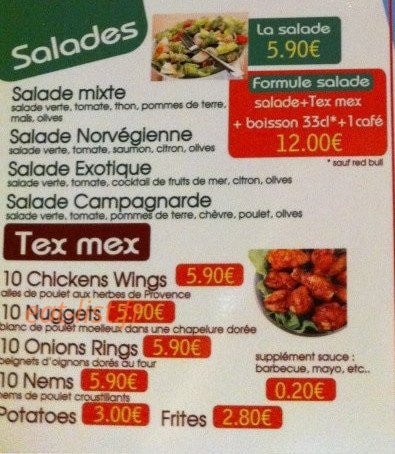 Pizz'as — carte page 2