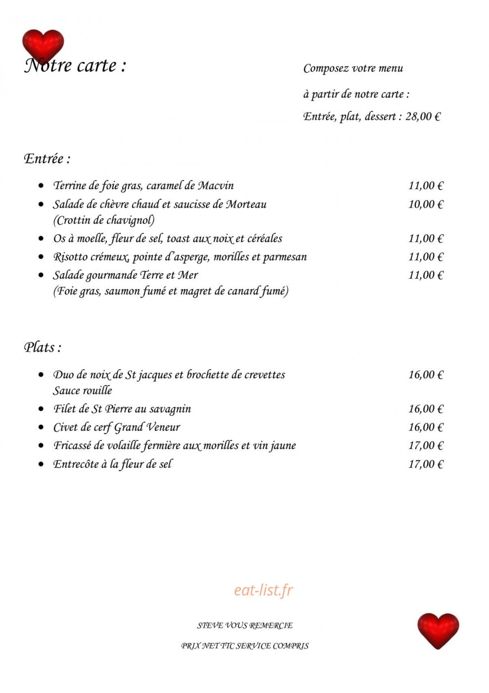 L'As de Coeur — carte page 1