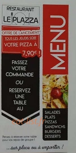 Le Plazza — carte page 1