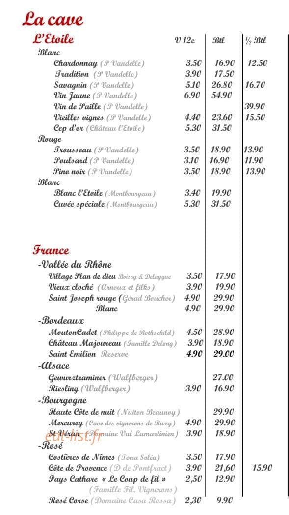 Maison des vins — carte page 2