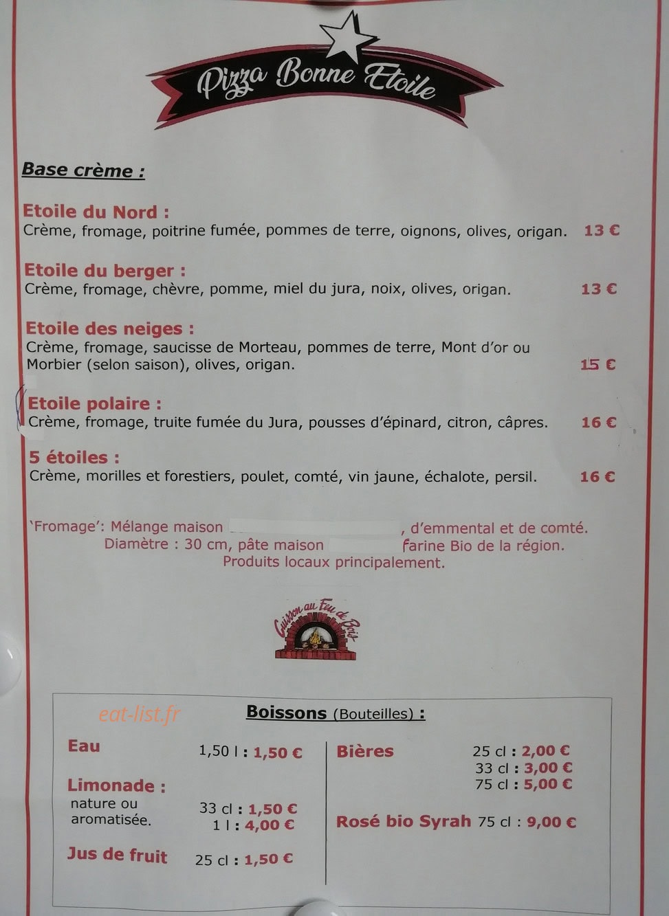 Pizza Bonne Etoile — carte page 2