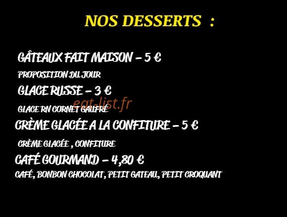 Maison du Shashlyk — carte page 3