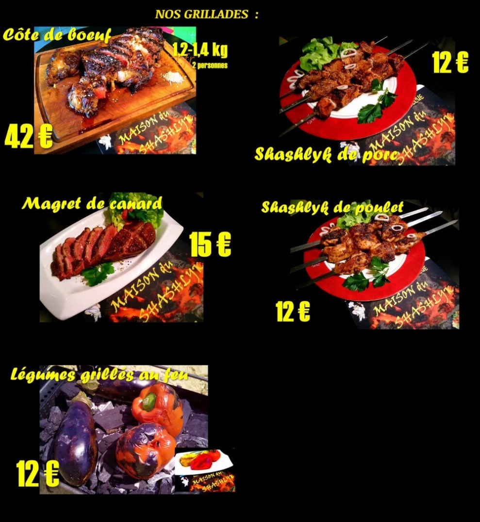 Maison du Shashlyk — carte page 2