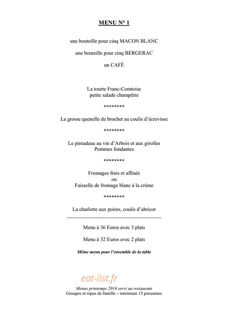Le Clos Fleuri — carte page 4