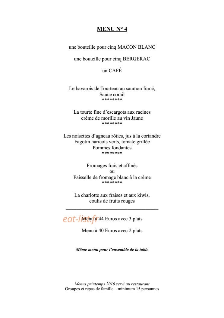 Le Clos Fleuri — carte page 7