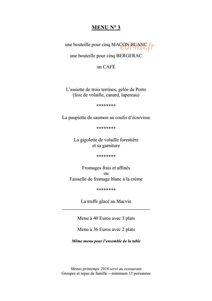 Le Clos Fleuri — carte page 6
