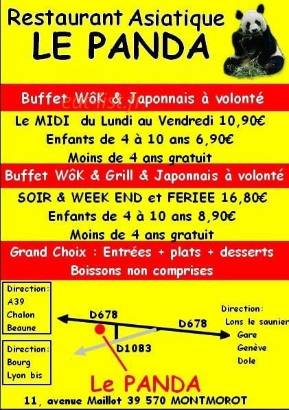 Le Panda — carte page 1