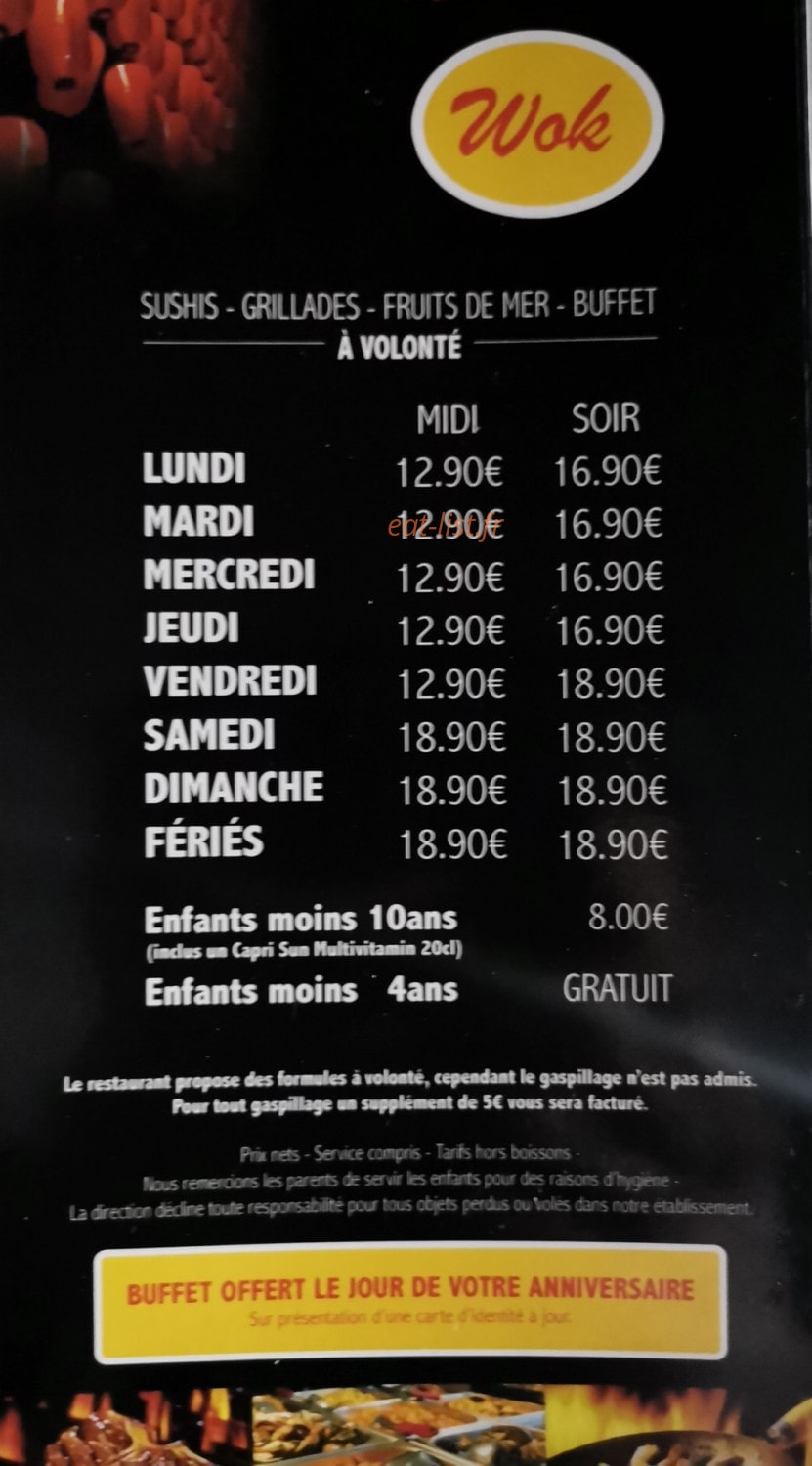 Monsieur Wok — carte page 1