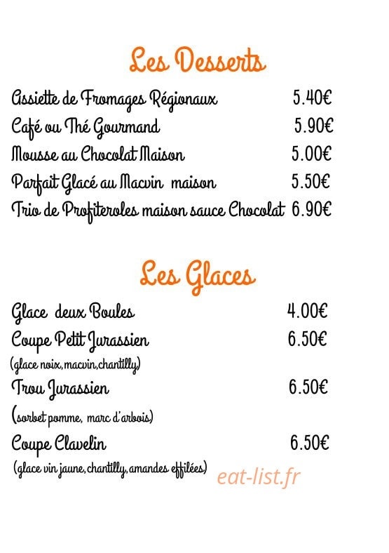 Au Petit Jurassien — carte page 7