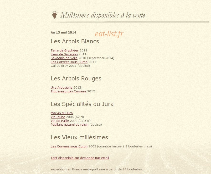 Domaine de la Tournelle — carte page 2