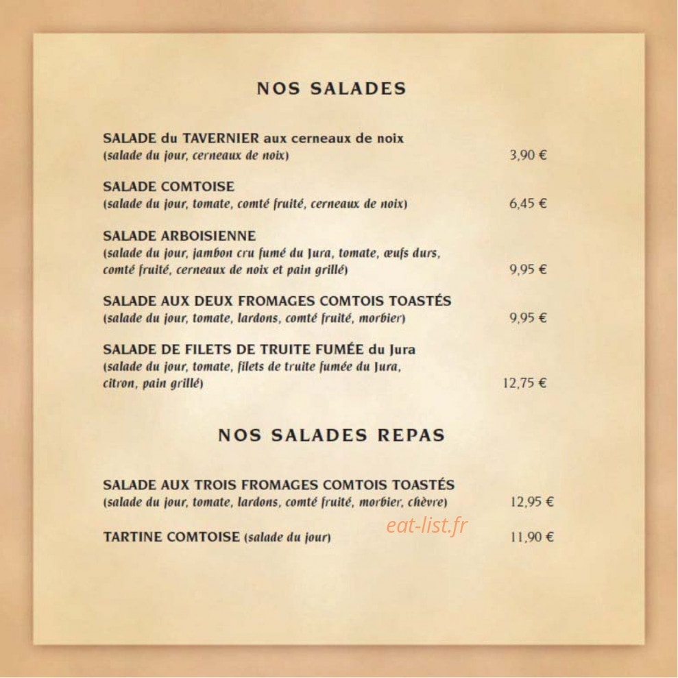 La Finette Taverne — carte page 5