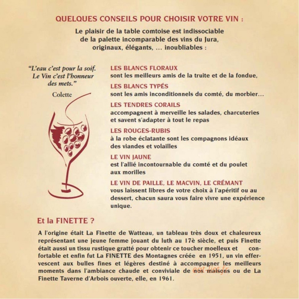 La Finette Taverne — carte page 3