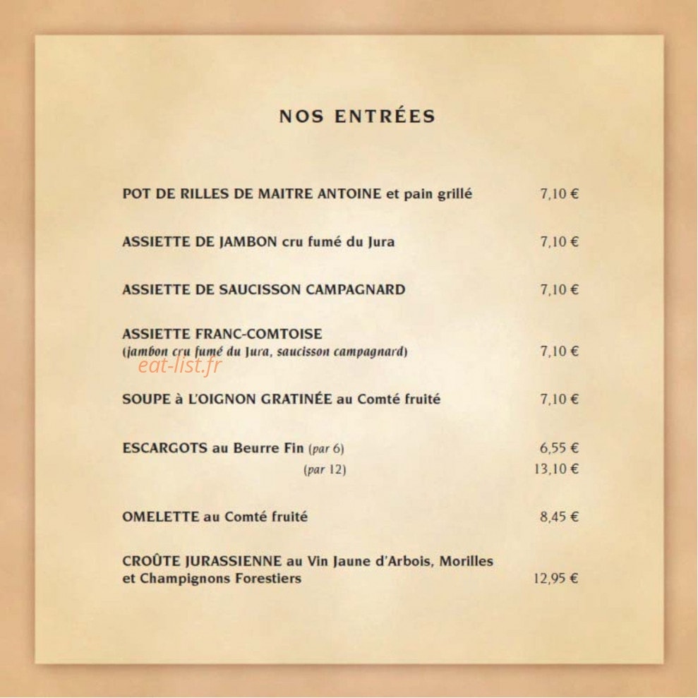 La Finette Taverne — carte page 6