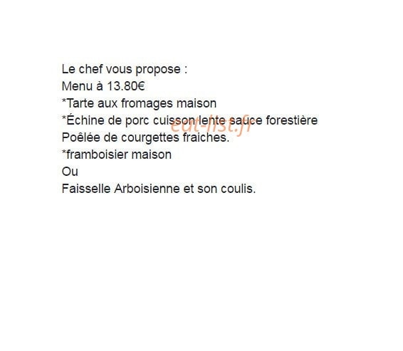 Le Faramand Perecotte — carte page 1
