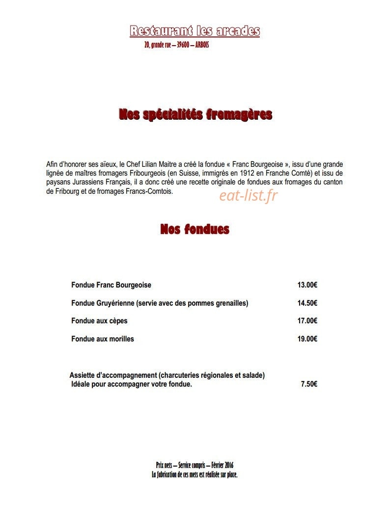 Les Arcades — carte page 3