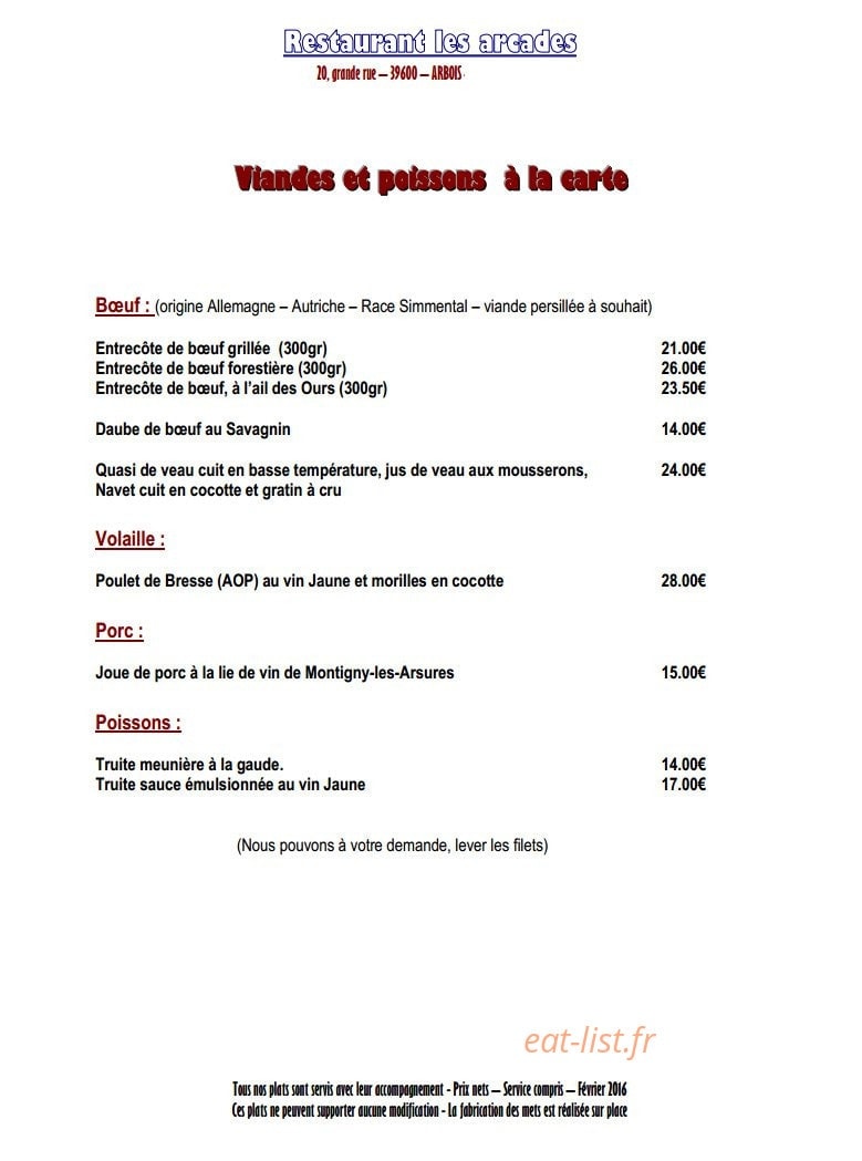 Les Arcades — carte page 2