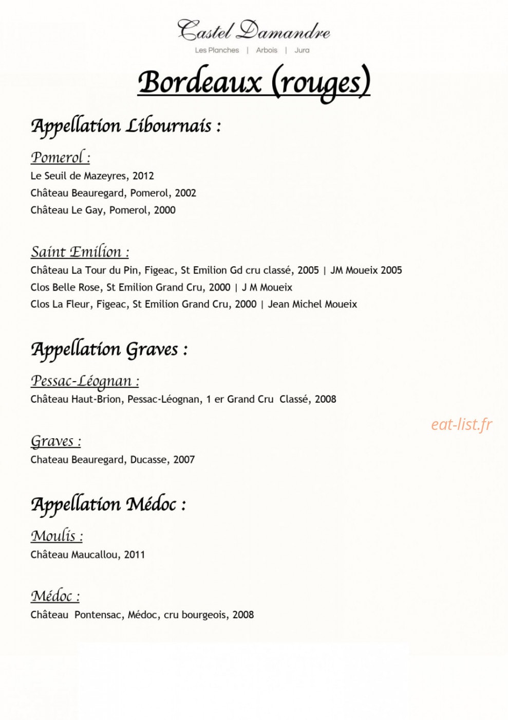 Castel Damandre — carte page 14