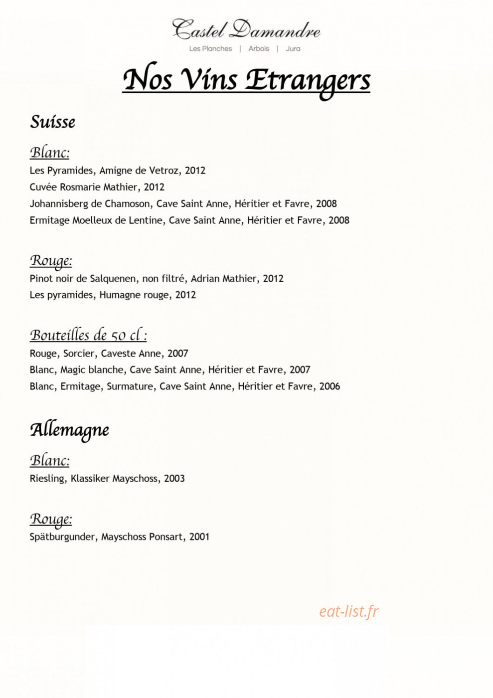Castel Damandre — carte page 19