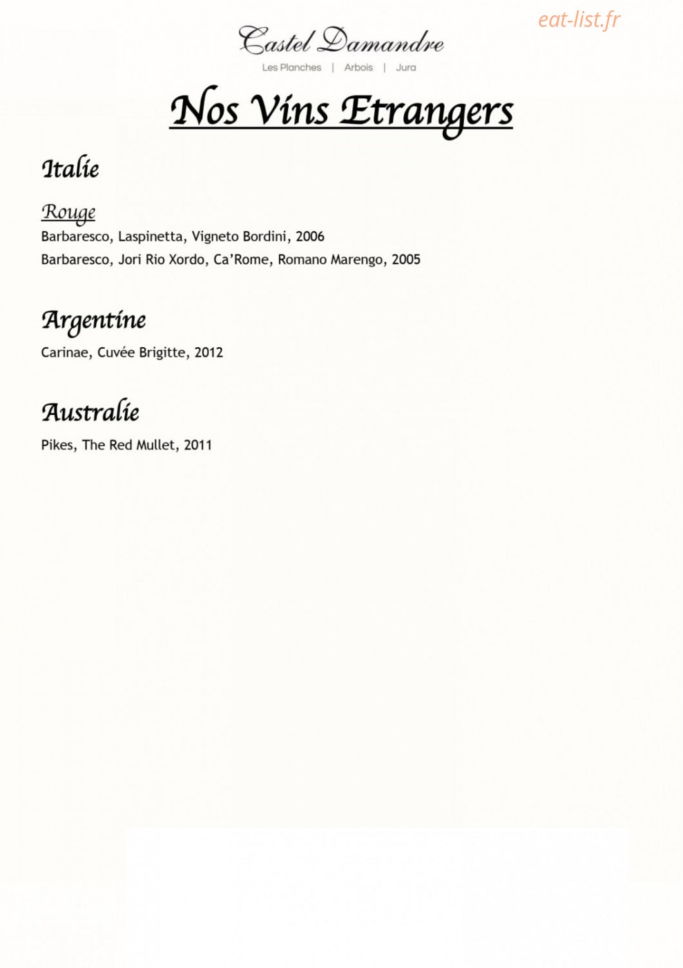 Castel Damandre — carte page 20