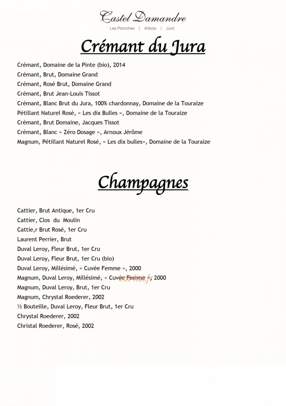 Castel Damandre — carte page 18