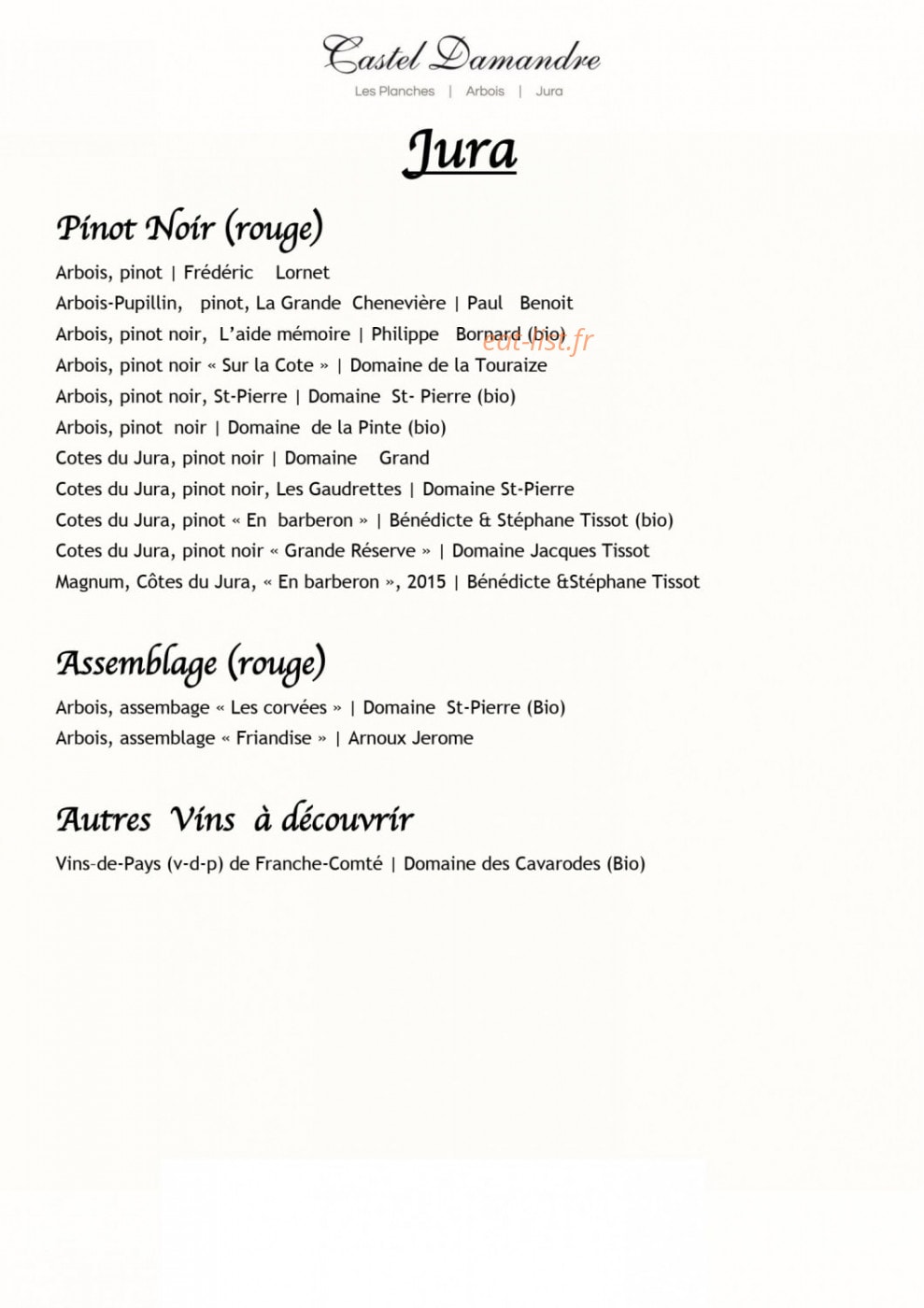 Castel Damandre — carte page 6
