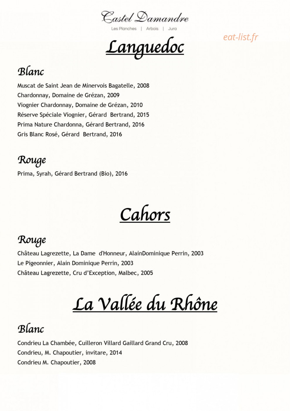 Castel Damandre — carte page 16