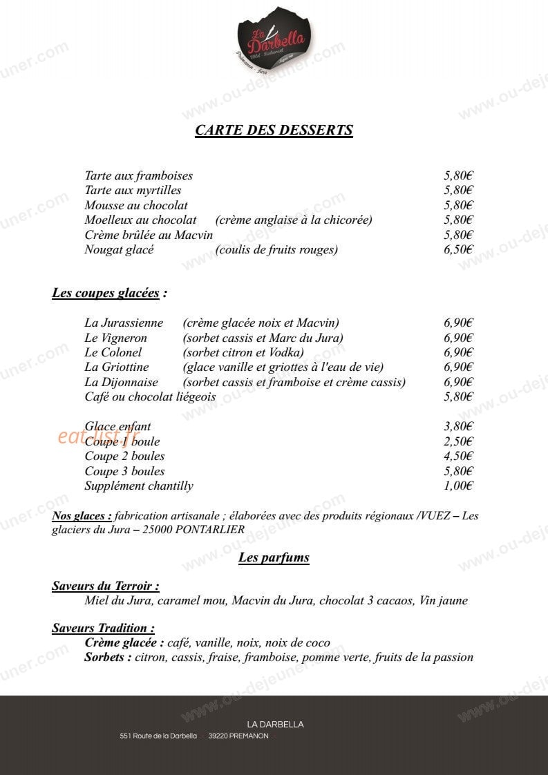 Auberge du Grapiot — carte page 2