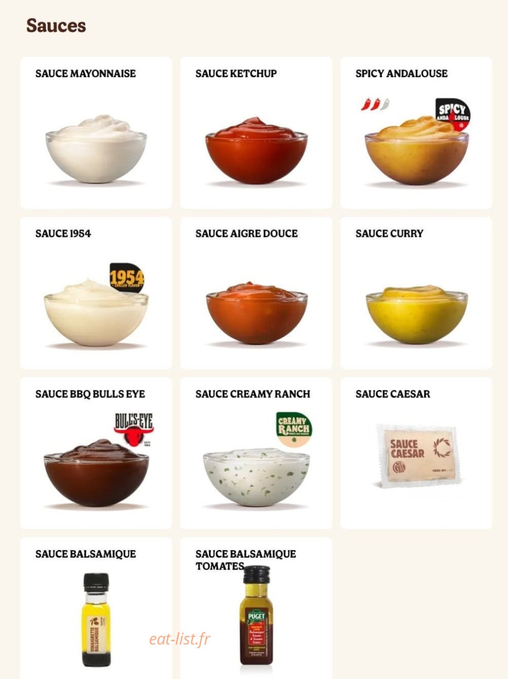 Burger King — carte page 14