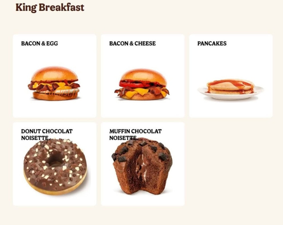 Burger King — carte page 18