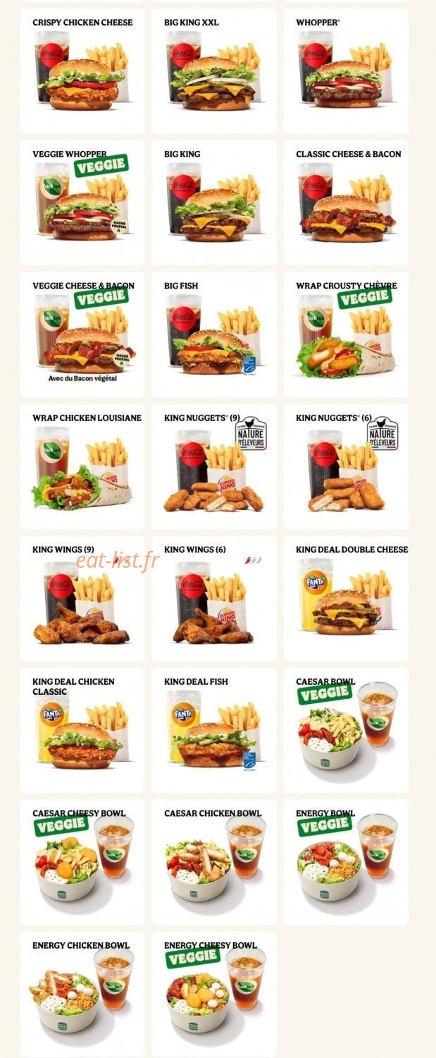 Burger King — carte page 4