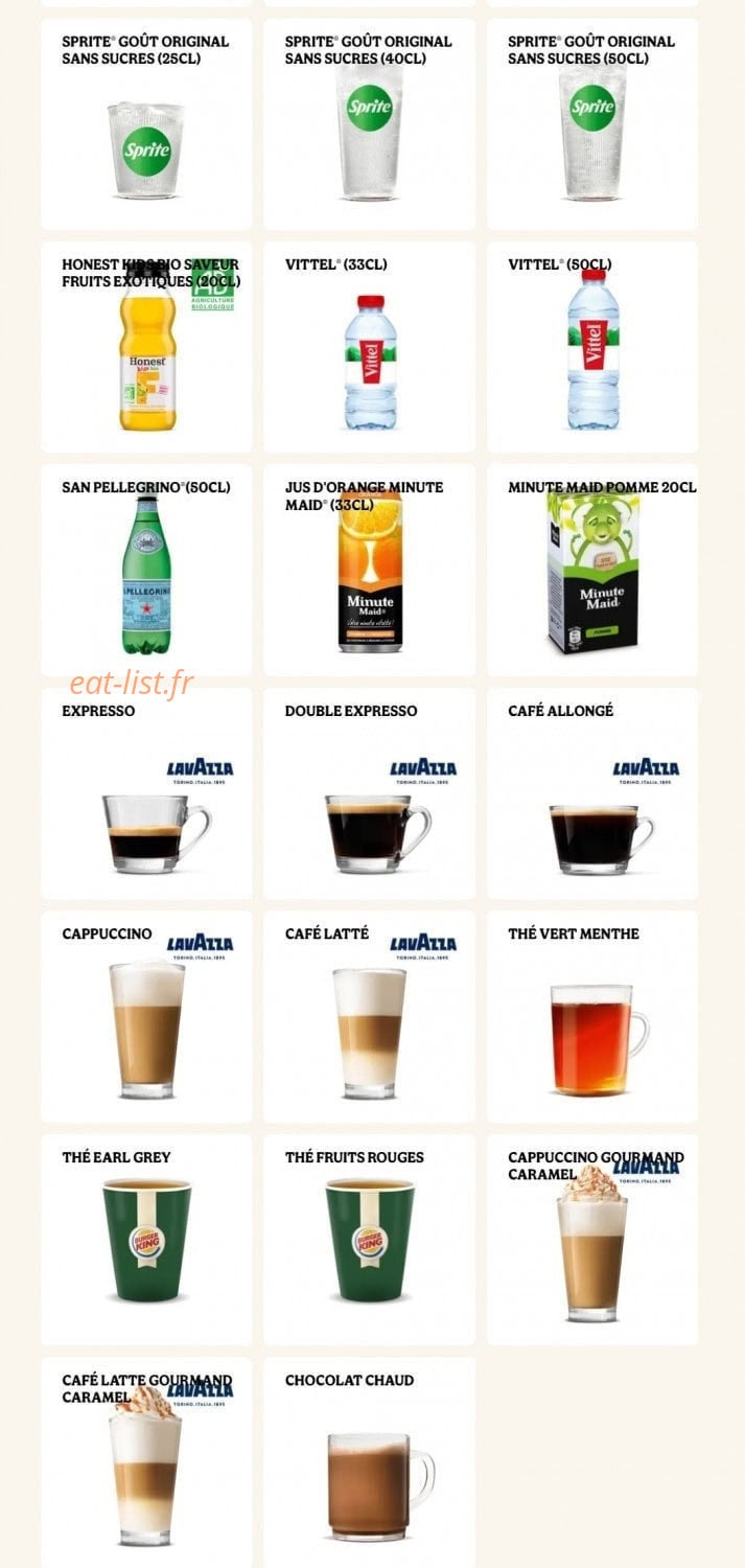Burger King — carte page 17
