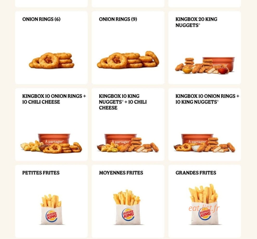 Burger King — carte page 11