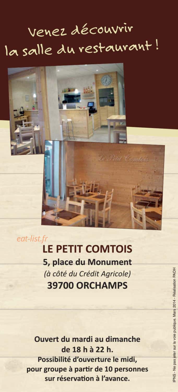 Le Petit Comtois — carte page 6
