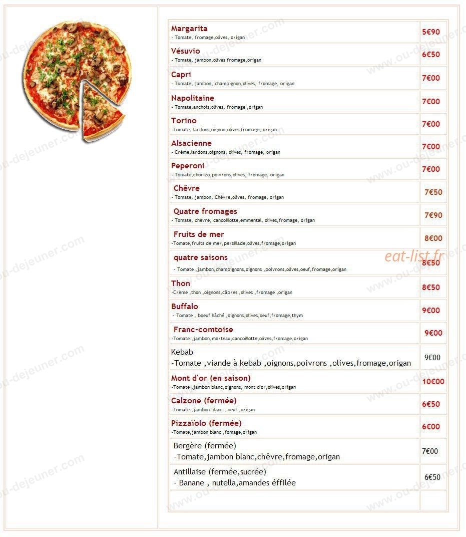 Au petit marché — carte page 4