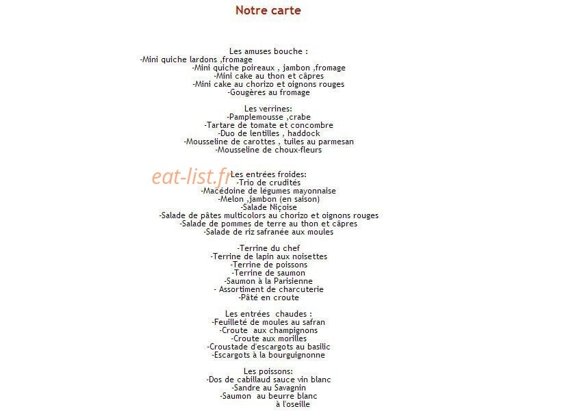 Au petit marché — carte page 1