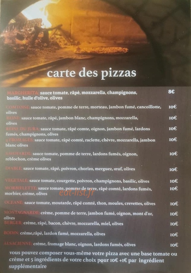 Pizza chez Jeanine — carte page 2