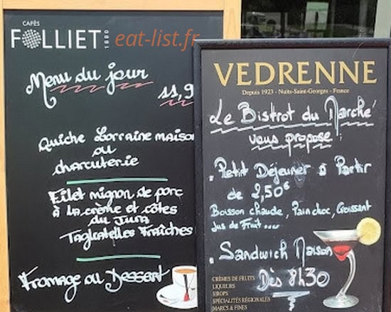 Bistrot du marché — carte page 1