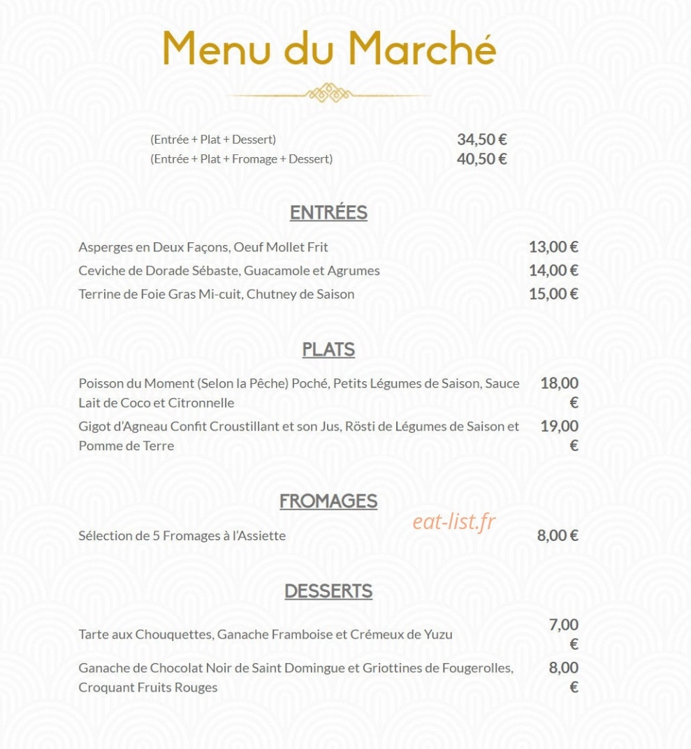 La Muse Bouche — carte page 2