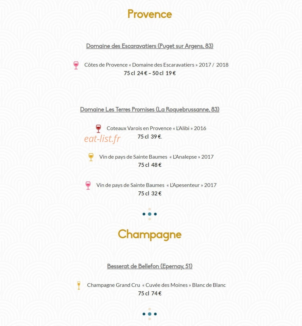 La Muse Bouche — carte page 10