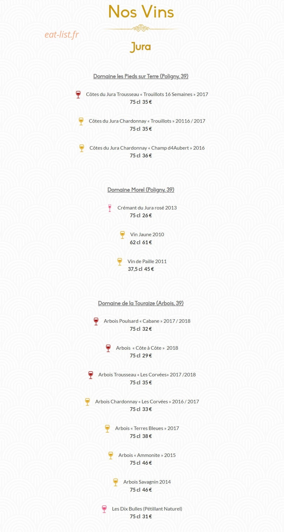 La Muse Bouche — carte page 5