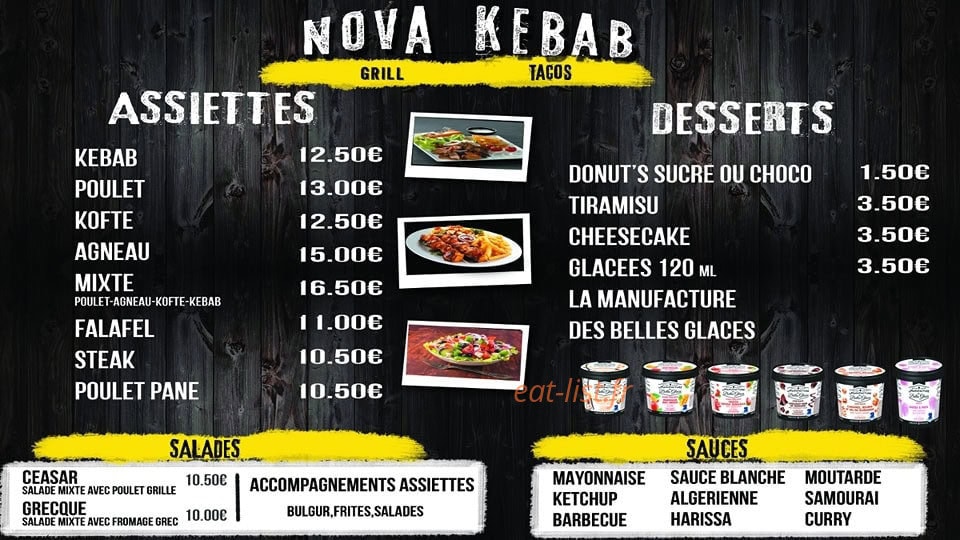 Nova Kebab Grill Tacos — carte page 2