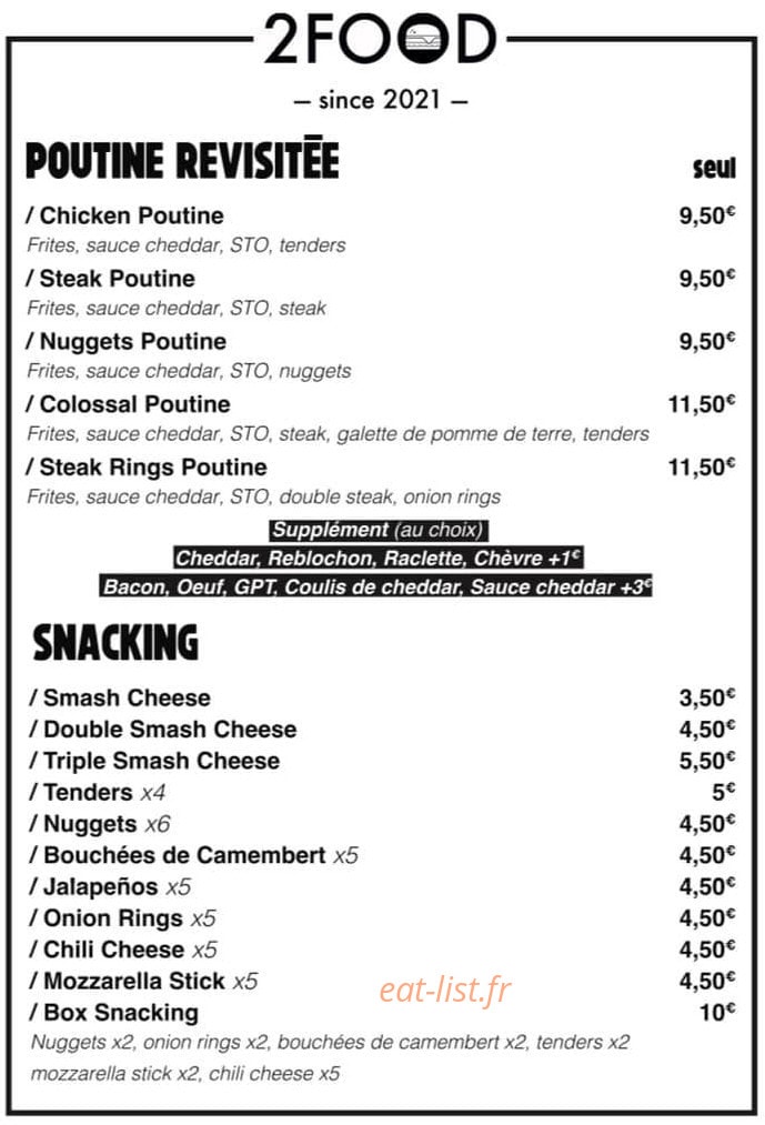 2Food — carte page 2