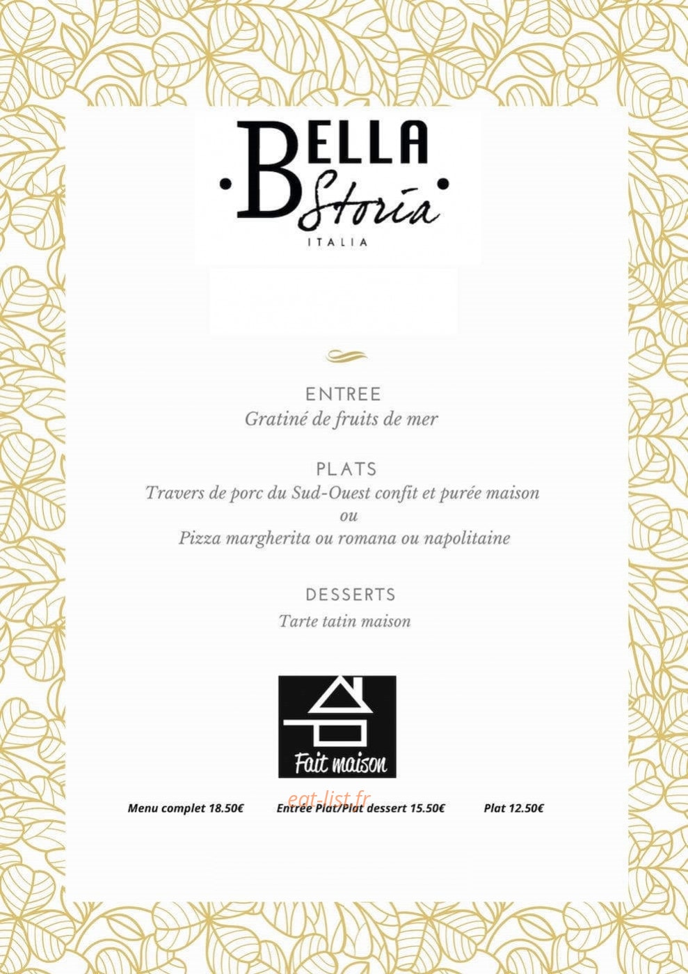 Bella Storia — carte page 1
